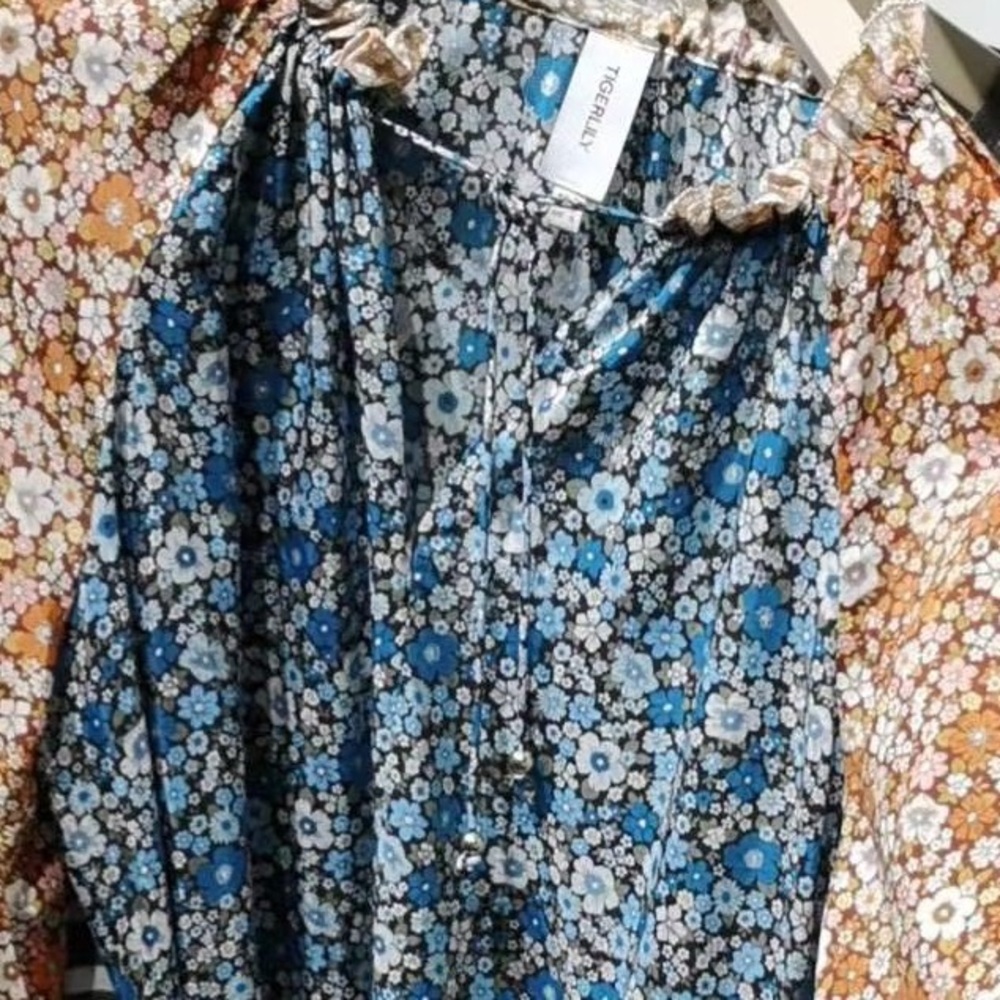 TIGERLILY Takumi Floral Long Sleeve Tiered Mini Dress RRP$319 - Picture 16 of 16